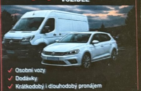 Pronájem osobních a užitkových vozidel